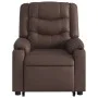 Sillón de masaje elevable eléctrico cuero sintético marrón de , Sillones - Ref: Foro24-3206565, Precio: 364,77 €, Descuento: %