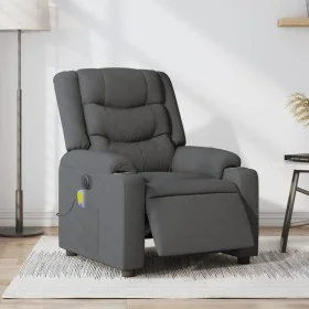 Sillón reclinable de masaje eléctrico tela gris oscuro de , Sillones - Ref: Foro24-3206571, Precio: 367,51 €, Descuento: %