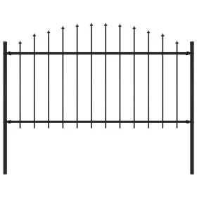Garden fence with black steel spikes (1.25-1.5)x1.7 m by vidaXL, fence panels - Ref: Foro24-144943, Price: 73,33 €, Discount: %