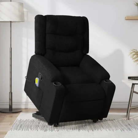 Sillón reclinable de masaje elevable tela negro de , Sillones - Ref: Foro24-3206578, Precio: 330,61 €, Descuento: %