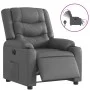 Sillón reclinable eléctrico de cuero sintético gris de , Sillones - Ref: Foro24-3206546, Precio: 280,82 €, Descuento: %