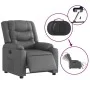 Sillón reclinable eléctrico de cuero sintético gris de , Sillones - Ref: Foro24-3206546, Precio: 280,82 €, Descuento: %