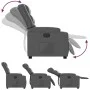 Sillón reclinable eléctrico de cuero sintético gris de , Sillones - Ref: Foro24-3206546, Precio: 280,82 €, Descuento: %