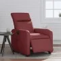 Sillón reclinable eléctrico de cuero sintético rojo tinto de , Sillones - Ref: Foro24-3206739, Precio: 257,26 €, Descuento: %