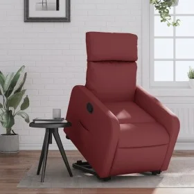 Reclining and lift chair in artificial red wine leather by , Armchairs - Ref: Foro24-3206753, Price: 292,57 €, Discount: %