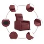 Reclining and lift chair in artificial red wine leather by , Armchairs - Ref: Foro24-3206753, Price: 292,57 €, Discount: %
