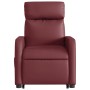 Sillón reclinable elevable cuero artificial rojo tinto de , Sillones - Ref: Foro24-3206753, Precio: 272,49 €, Descuento: %