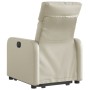 Cream Faux Leather Power Lift Recliner by , Armchairs - Ref: Foro24-3206764, Price: 297,22 €, Discount: %