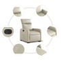 Cream Faux Leather Power Lift Recliner by , Armchairs - Ref: Foro24-3206764, Price: 297,22 €, Discount: %