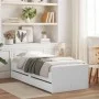 White bed frame with drawers 75x190 cm by , Beds and slatted bases - Ref: Foro24-3207357, Price: 157,88 €, Discount: %