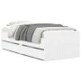 White bed frame with drawers 75x190 cm by , Beds and slatted bases - Ref: Foro24-3207357, Price: 157,88 €, Discount: %
