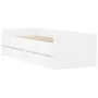 White bed frame with drawers 75x190 cm by , Beds and slatted bases - Ref: Foro24-3207357, Price: 157,88 €, Discount: %