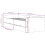Weißer Bettrahmen mit Schubladen 75x190 cm von , Betten und Lattenroste - Ref: Foro24-3207357, Preis: 160,22 €, Rabatt: %