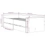 White bed frame with drawers 75x190 cm by , Beds and slatted bases - Ref: Foro24-3207357, Price: 157,88 €, Discount: %