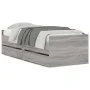 Sonoma gray bed frame with drawers 75x190 cm by , Beds and slatted bases - Ref: Foro24-3207362, Price: 128,70 €, Discount: %