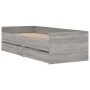 Sonomagrauer Bettrahmen mit Schubladen 75x190 cm von , Betten und Lattenroste - Ref: Foro24-3207362, Preis: 130,27 €, Rabatt: %