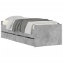 Betongrauer Bettrahmen mit Schubladen 75x190 cm von , Betten und Lattenroste - Ref: Foro24-3207360, Preis: 137,21 €, Rabatt: %