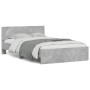 Betongrauer Bettrahmen mit Kopfteil 120 x 200 cm von , Betten und Lattenroste - Ref: Foro24-3207493, Preis: 201,84 €, Rabatt: %