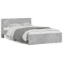 Concrete gray bed frame with headboard 120x200cm by , Beds and slatted bases - Ref: Foro24-3207493, Price: 197,73 €, Discount: %