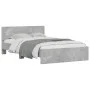 Concrete gray bed frame with headboard 120x200cm by , Beds and slatted bases - Ref: Foro24-3207493, Price: 197,73 €, Discount: %