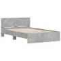 Concrete gray bed frame with headboard 120x200cm by , Beds and slatted bases - Ref: Foro24-3207493, Price: 197,73 €, Discount: %