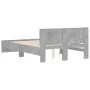 Concrete gray bed frame with headboard 120x200cm by , Beds and slatted bases - Ref: Foro24-3207493, Price: 197,73 €, Discount: %