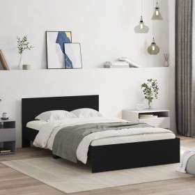 Bettgestell mit schwarzem Kopfteil 120x200 cm von , Betten und Lattenroste - Ref: Foro24-3207491, Preis: 211,51 €, Rabatt: %