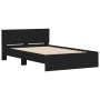Bed frame with black headboard 120x200 cm by , Beds and slatted bases - Ref: Foro24-3207491, Price: 211,51 €, Discount: %