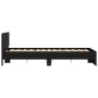 Bed frame with black headboard 120x200 cm by , Beds and slatted bases - Ref: Foro24-3207491, Price: 211,51 €, Discount: %