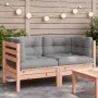 Sofá esquinero de jardín con cojines 2 uds madera abeto Douglas de , Sofás modulares de exterior - Ref: Foro24-838155, Precio...