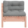 Corner garden sofa with 2 fir Douglas wood cushions by , Modular outdoor sofas - Ref: Foro24-838155, Price: 188,46 €, Discoun...
