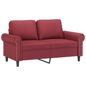 2-Sitzer-Sofa aus Kunstleder weinrot 120 cm von , Sofas - Ref: Foro24-359502, Preis: 216,01 €, Rabatt: %