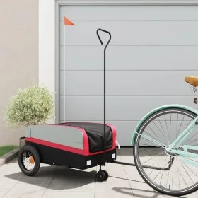 Remolque para bicicleta hierro negro y rojo 30 kg de , Remolques para bicicletas - Ref: Foro24-94055, Precio: 79,99 €, Descue...