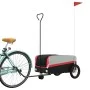 Fahrradanhänger aus schwarzem und rotem Eisen 30 kg von , Fahrradanhänger - Ref: Foro24-94055, Preis: 79,99 €, Rabatt: %
