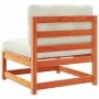 Garden sofas without armrest cushions 2 units brown waxed wood by , Modular outdoor sofas - Ref: Foro24-838090, Price: 145,48...