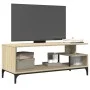 TV stand made of engineered wood and oak steel 102x40x41 cm by , TV Furniture - Ref: Foro24-842412, Price: 49,30 €, Discount: %