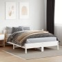 Bettgestell mit Kopfteil aus weißem Kiefernholz, 140 x 200 cm von , Betten und Lattenroste - Ref: Foro24-842595, Preis: 136,5...
