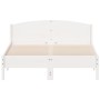 Bed frame with white pine wood headboard 140x200 cm by , Beds and slatted bases - Ref: Foro24-842595, Price: 136,54 €, Discou...