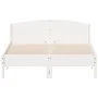 Estructura de cama con cabecero madera pino blanco 140x200 cm de , Camas y somieres - Ref: Foro24-842595, Precio: 135,29 €, D...