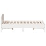 Bed frame with white pine wood headboard 120x190 cm by , Beds and slatted bases - Ref: Foro24-842611, Price: 126,34 €, Discou...