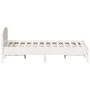 Estructura de cama con cabecero madera pino blanco 120x190 cm de , Camas y somieres - Ref: Foro24-842611, Precio: 125,20 €, D...