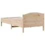 Estructura de cama con cabecero madera maciza pino 75x190 cm de , Camas y somieres - Ref: Foro24-842626, Precio: 73,66 €, Des...