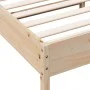 Estructura de cama con cabecero madera maciza pino 75x190 cm de , Camas y somieres - Ref: Foro24-842626, Precio: 73,66 €, Des...