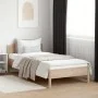Solid pine wood bed frame with headboard 90x200 cm by , Beds and slatted bases - Ref: Foro24-842618, Price: 112,05 €, Discoun...