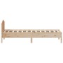 Solid pine wood bed frame with headboard 90x200 cm by , Beds and slatted bases - Ref: Foro24-842618, Price: 113,43 €, Discoun...