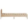 Solid pine wood bed frame with headboard 90x200 cm by , Beds and slatted bases - Ref: Foro24-842618, Price: 112,05 €, Discoun...