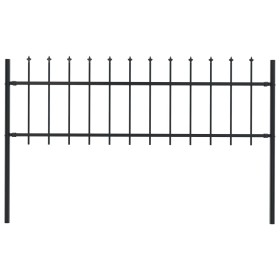 Gartenzaun mit Speerspitzen aus schwarzem Stahl 1,7x0,6 m von vidaXL, Zaunpaneele - Ref: Foro24-144923, Preis: 54,14 €, Rabat...
