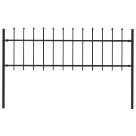 Gartenzaun mit Speerspitzen aus schwarzem Stahl 1,7x0,6 m von vidaXL, Zaunpaneele - Ref: Foro24-144923, Preis: 53,49 €, Rabat...