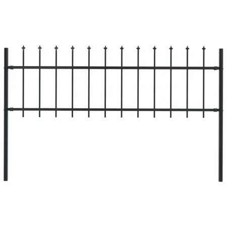 Gartenzaun mit Speerspitzen aus schwarzem Stahl 1,7x0,6 m von vidaXL, Zaunpaneele - Ref: Foro24-144923, Preis: 53,49 €, Rabat...