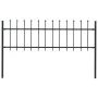 Gartenzaun mit Speerspitzen aus schwarzem Stahl 1,7x0,6 m von vidaXL, Zaunpaneele - Ref: Foro24-144923, Preis: 53,49 €, Rabat...